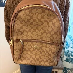 Coach Tan Signature Pattern Bag